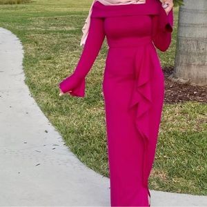 Aqua Women’s Ruffled Formal Dress